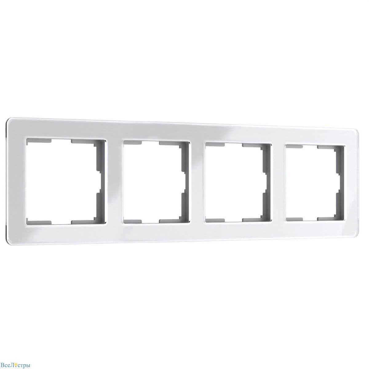 рамка werkel acrylic на 4 поста белый w0042701 4690389190520