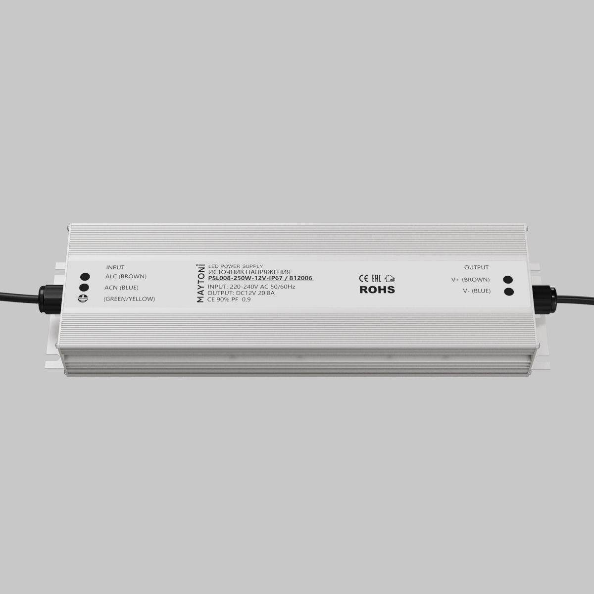 блок питания maytoni led strip psl008 12в 250вт ip67 812006