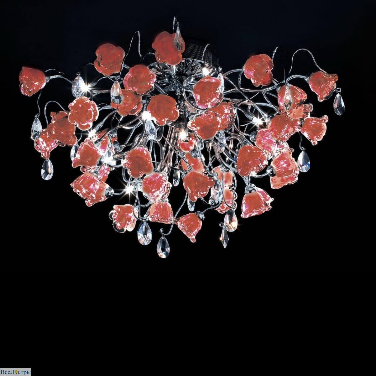 потолочная люстра citilux rosa rosso el325c15.2