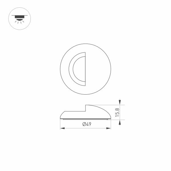 накладка arlight art-deck-cap-lid-r50 035757