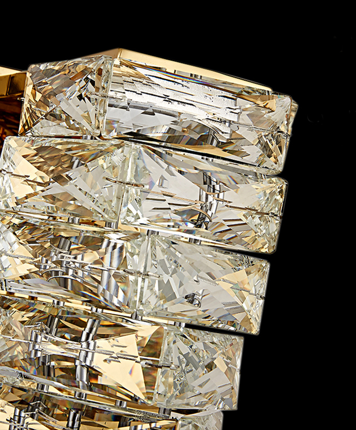 настенный светильник delight collection glissando 6005w/s gold/clear