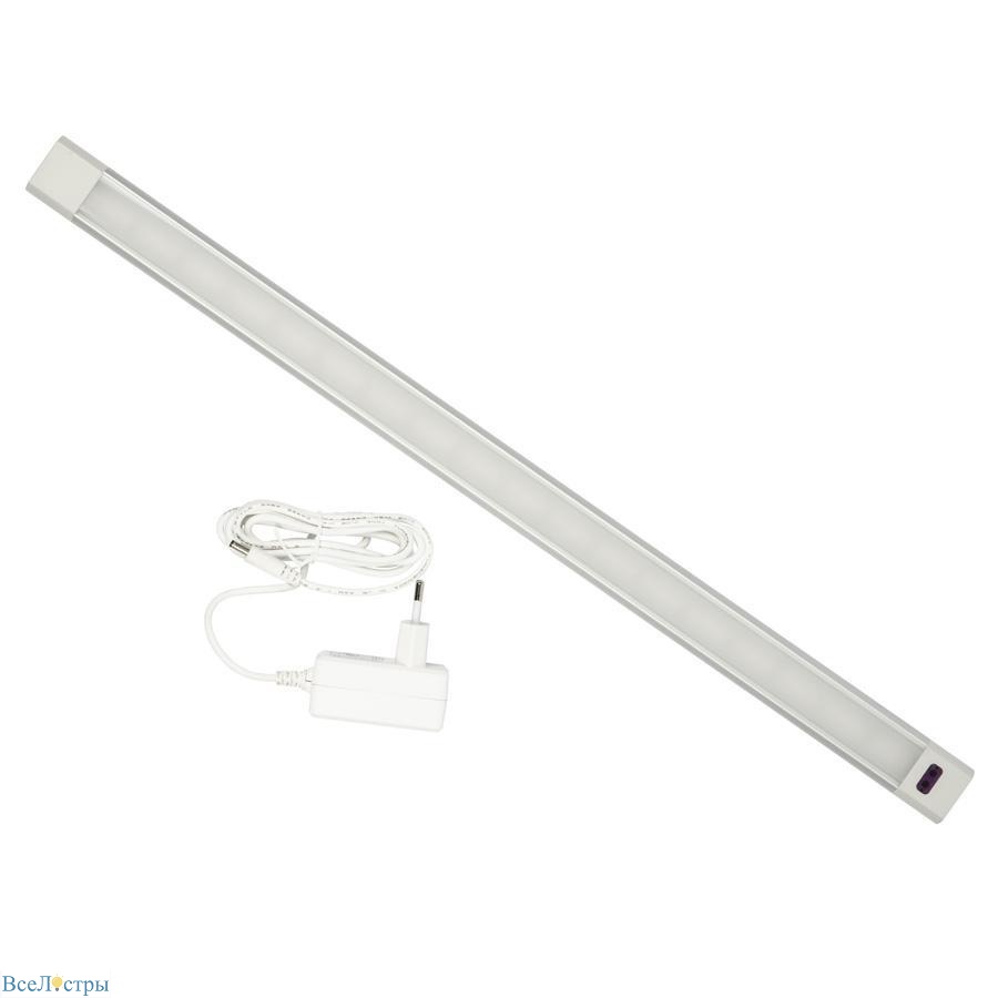 мебельный светодиодный светильник uniel uli-f47-8w/4500k/dim sensor ip20 silver ul-00008285