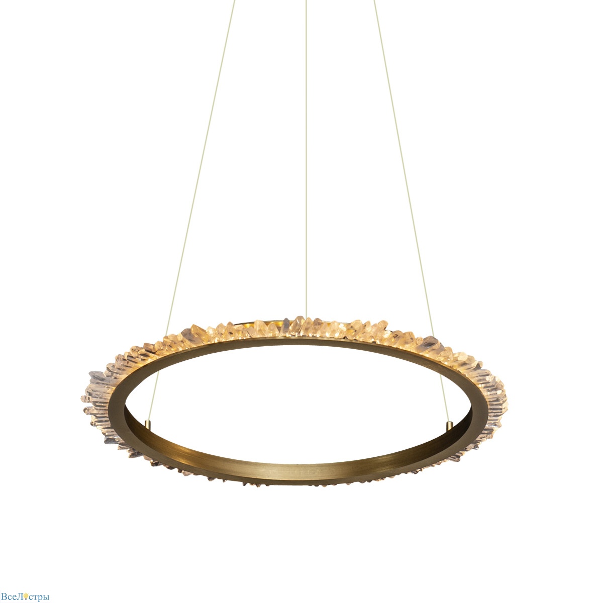 подвесной светильник delight collection quartz halo md20020154-1a satin gold