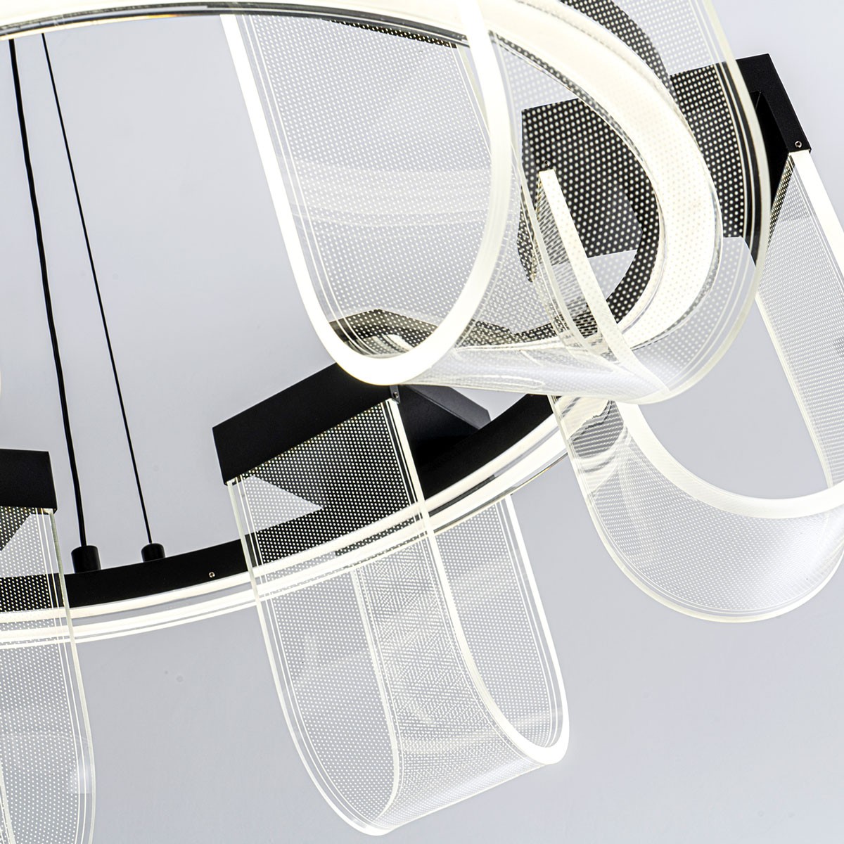 подвесная люстра led4u l7707-600 bk