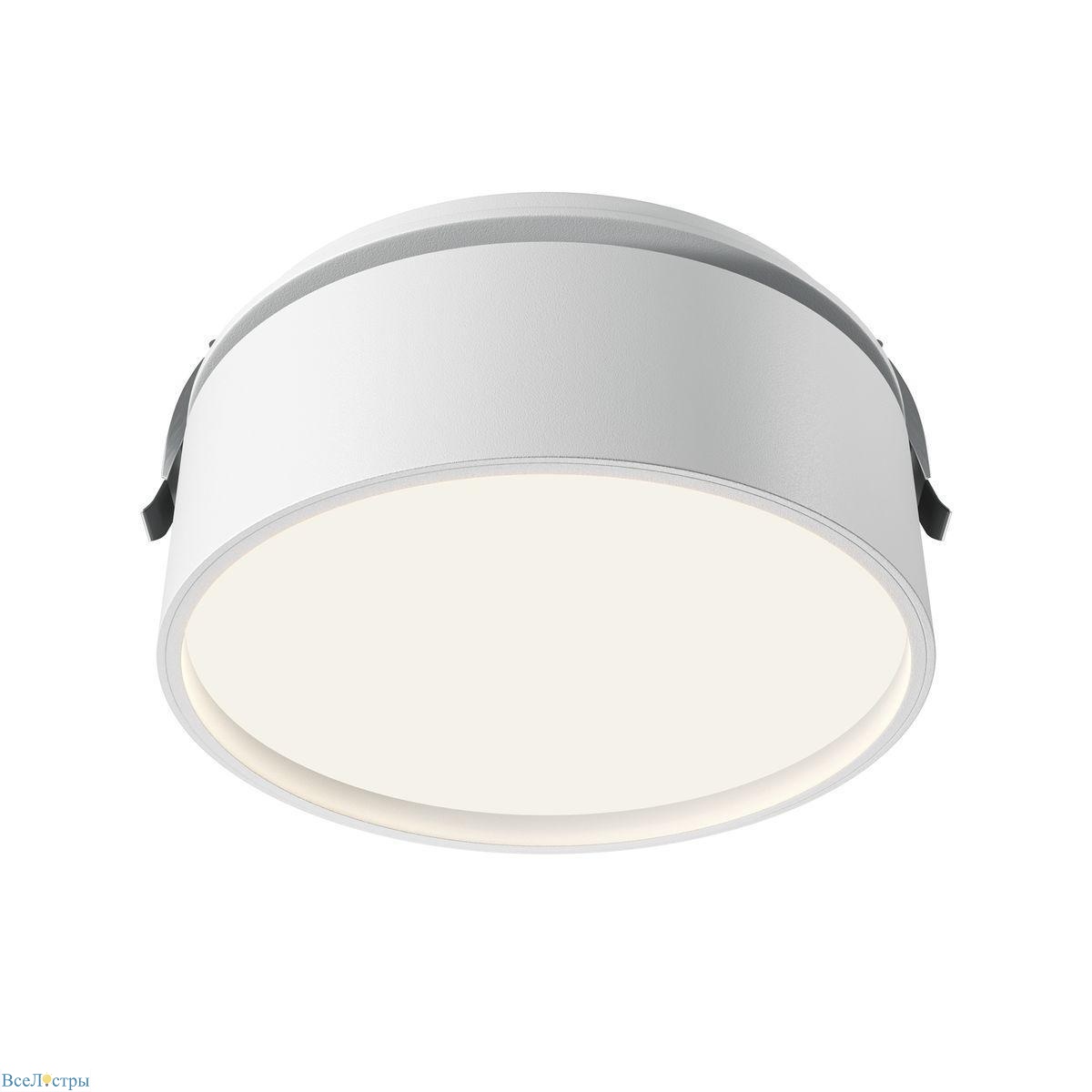 встраиваемый светодиодный спот maytoni technical onda dl024-18w4k-w