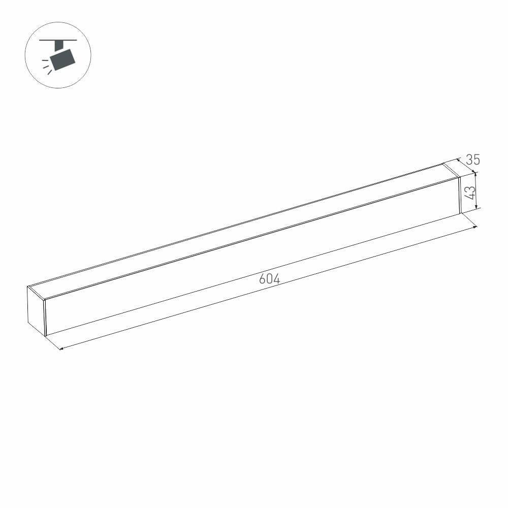 трековый светодиодный светильник для магнитного шинопровода arlight mag-flat-45-l605-18w day4000 026953