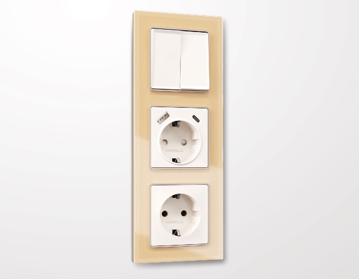 рамка трехместная ambrella volt platos af330603