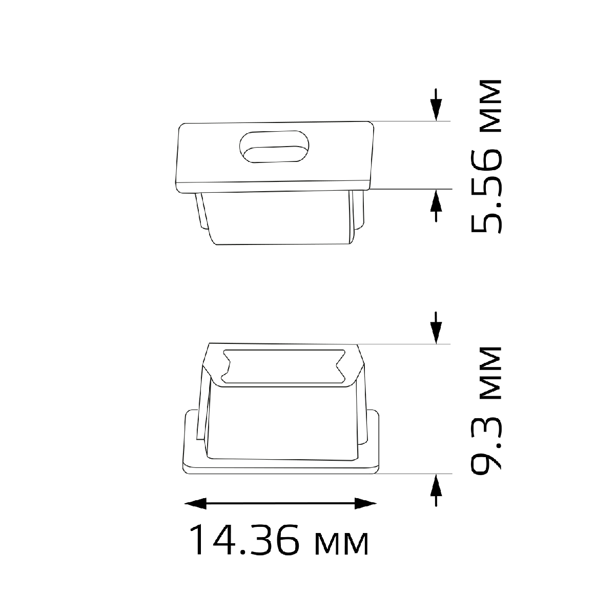 заглушка для профиля (2 шт.) gauss bt481