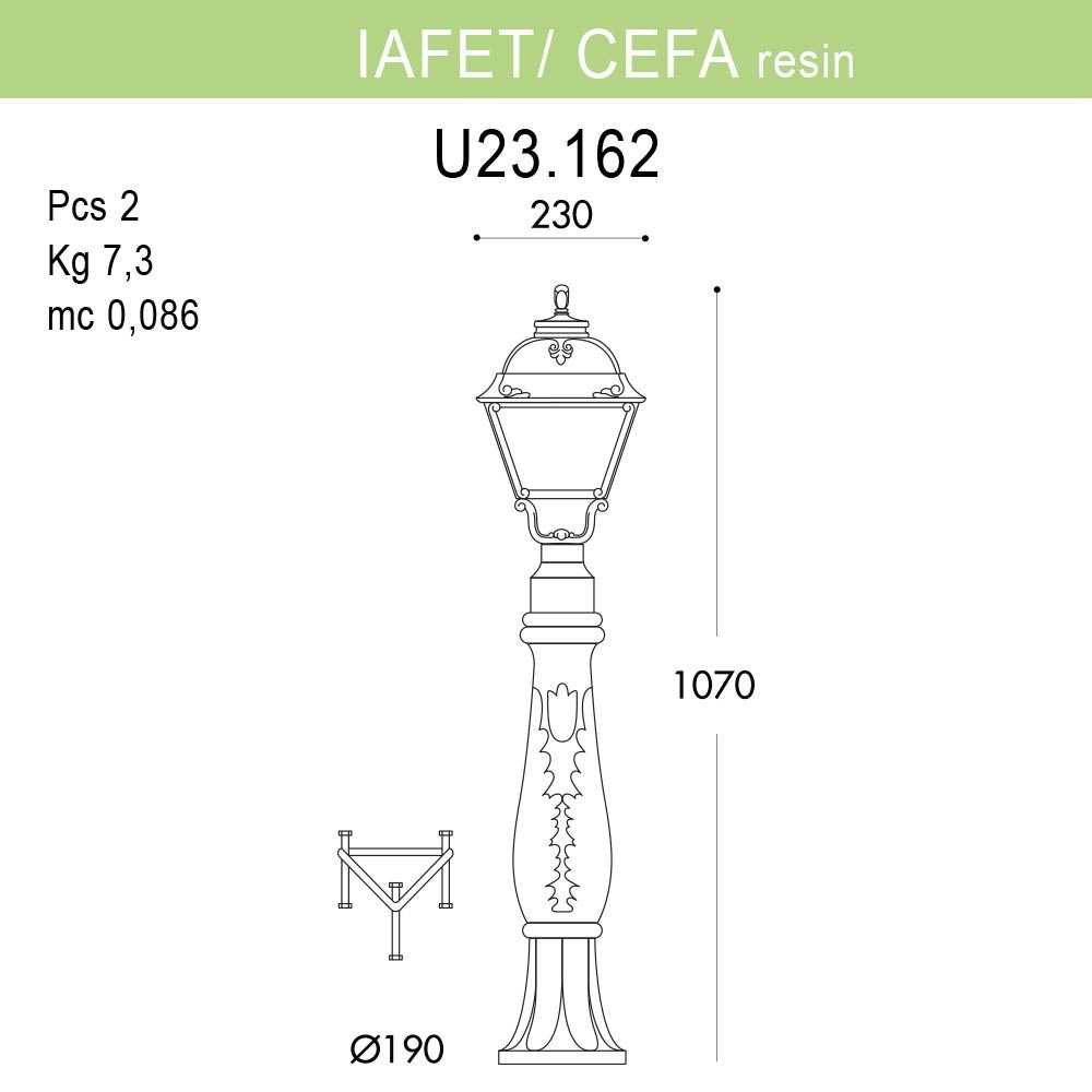 уличный светильник fumagalli iafaet.r/cefa u23.162.000.bxf1r