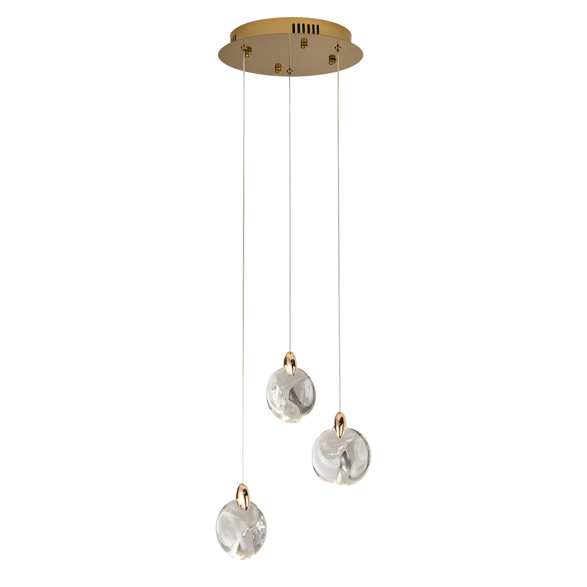 подвесной светильник delight collection od2440-3 gold/clear