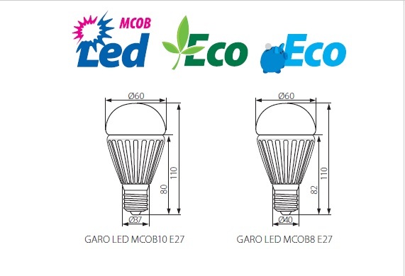 лампа светодиодная kanlux garo e27 10w 2800-3200к 18630