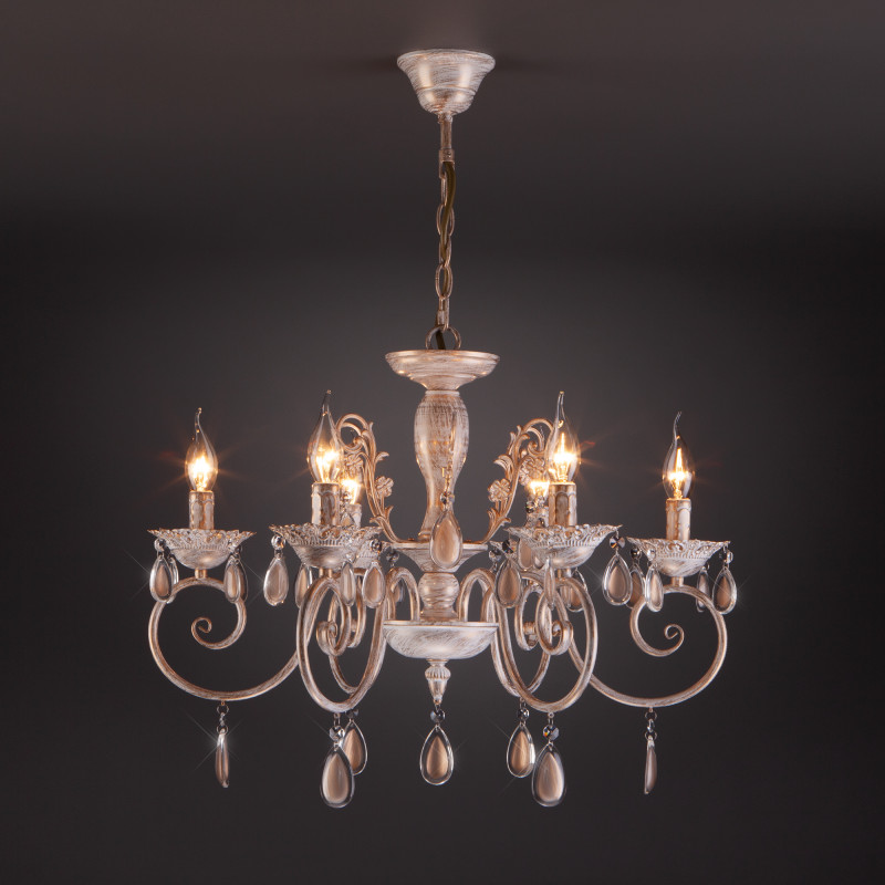 подвесная люстра eurosvet 10009/6 золото с белым