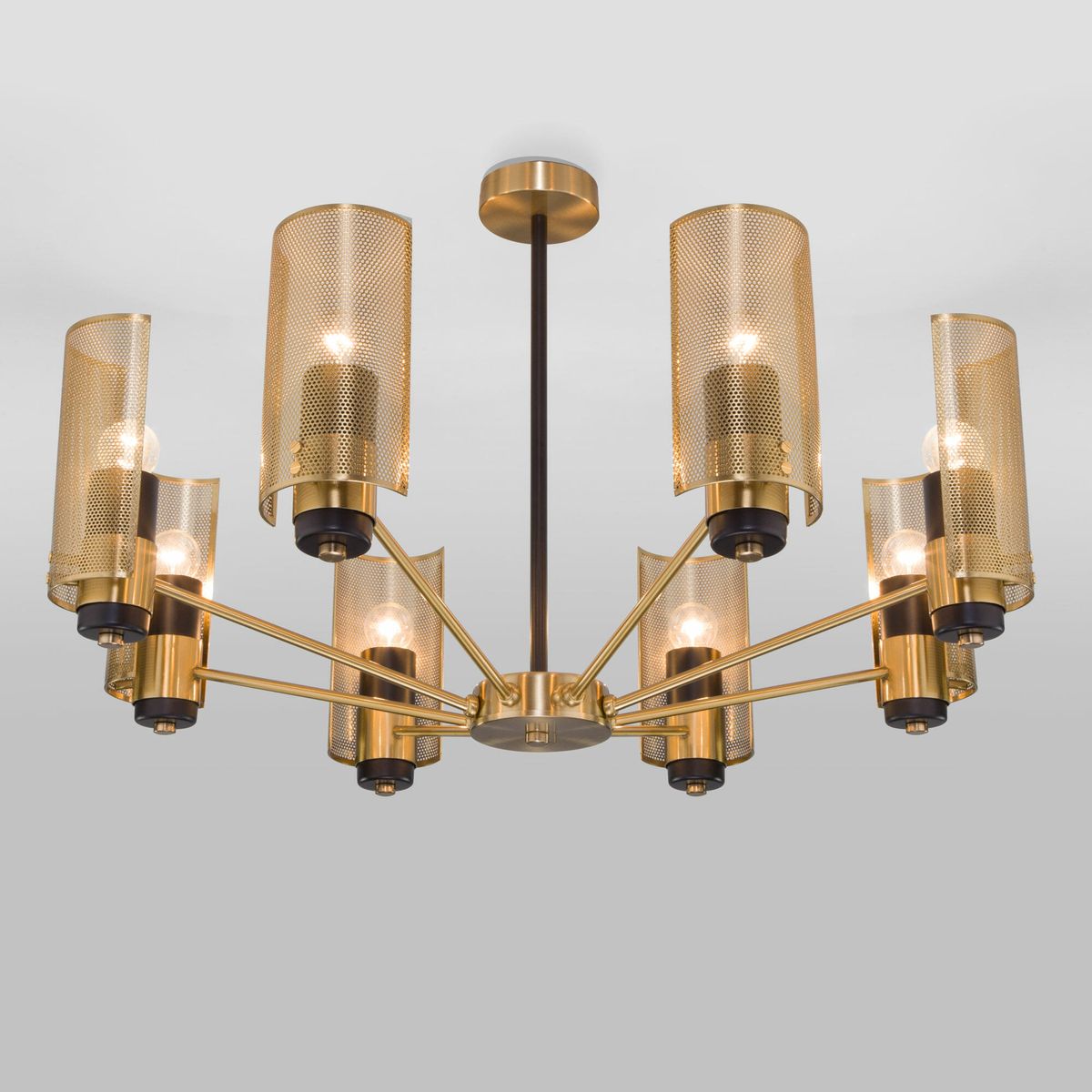 люстра на штанге eurosvet grino 70139/8 латунь