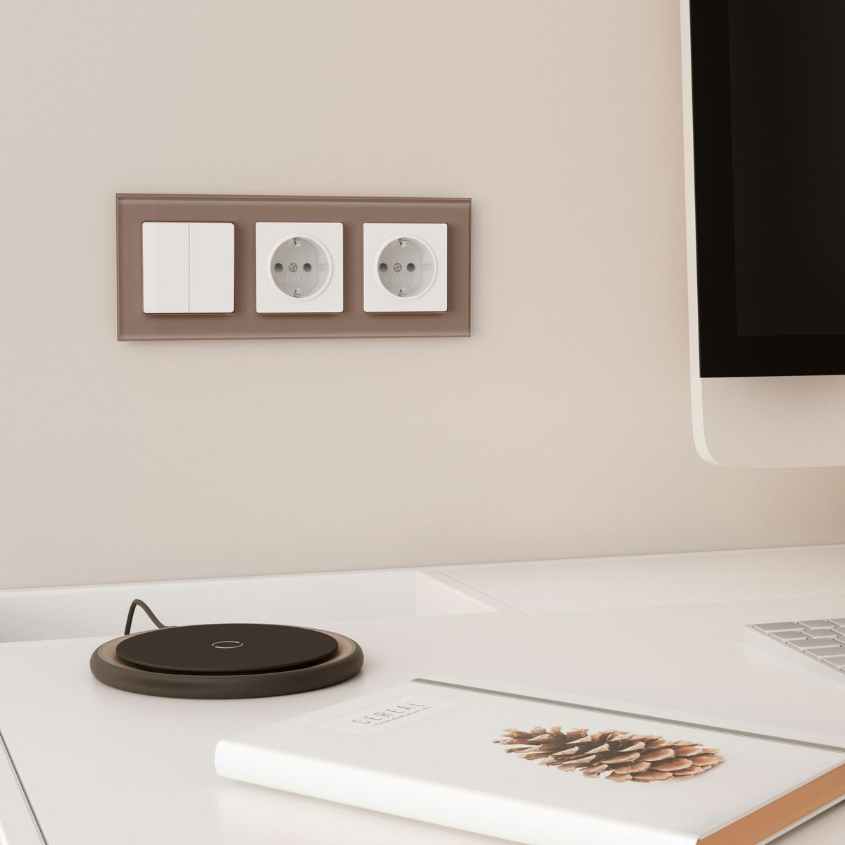 рамка на 3 поста werkel favorit латте 4690389183430 w0031142