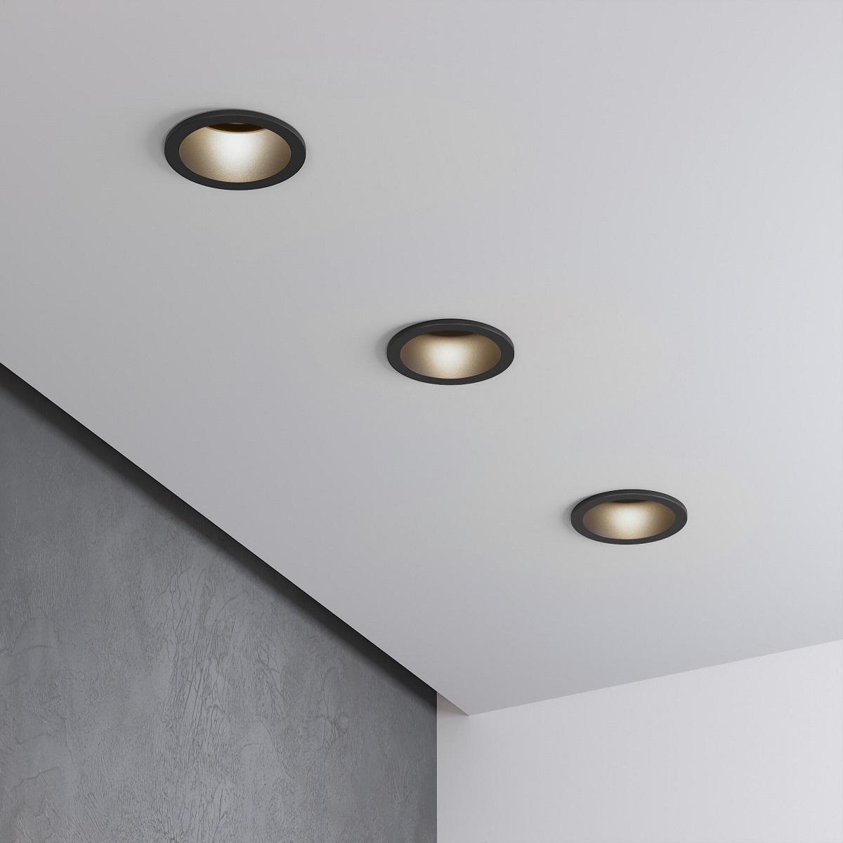 встраиваемый светильник elektrostandard moll 25002/01 gu10 черный a064242