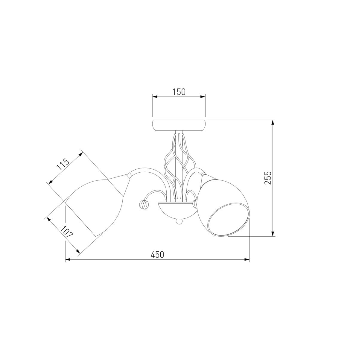 потолочная люстра eurosvet 30026/3 античная бронза