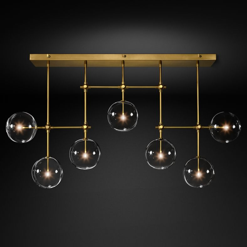 потолочный светильник delight collection globe mobile kg0835p-7a brass