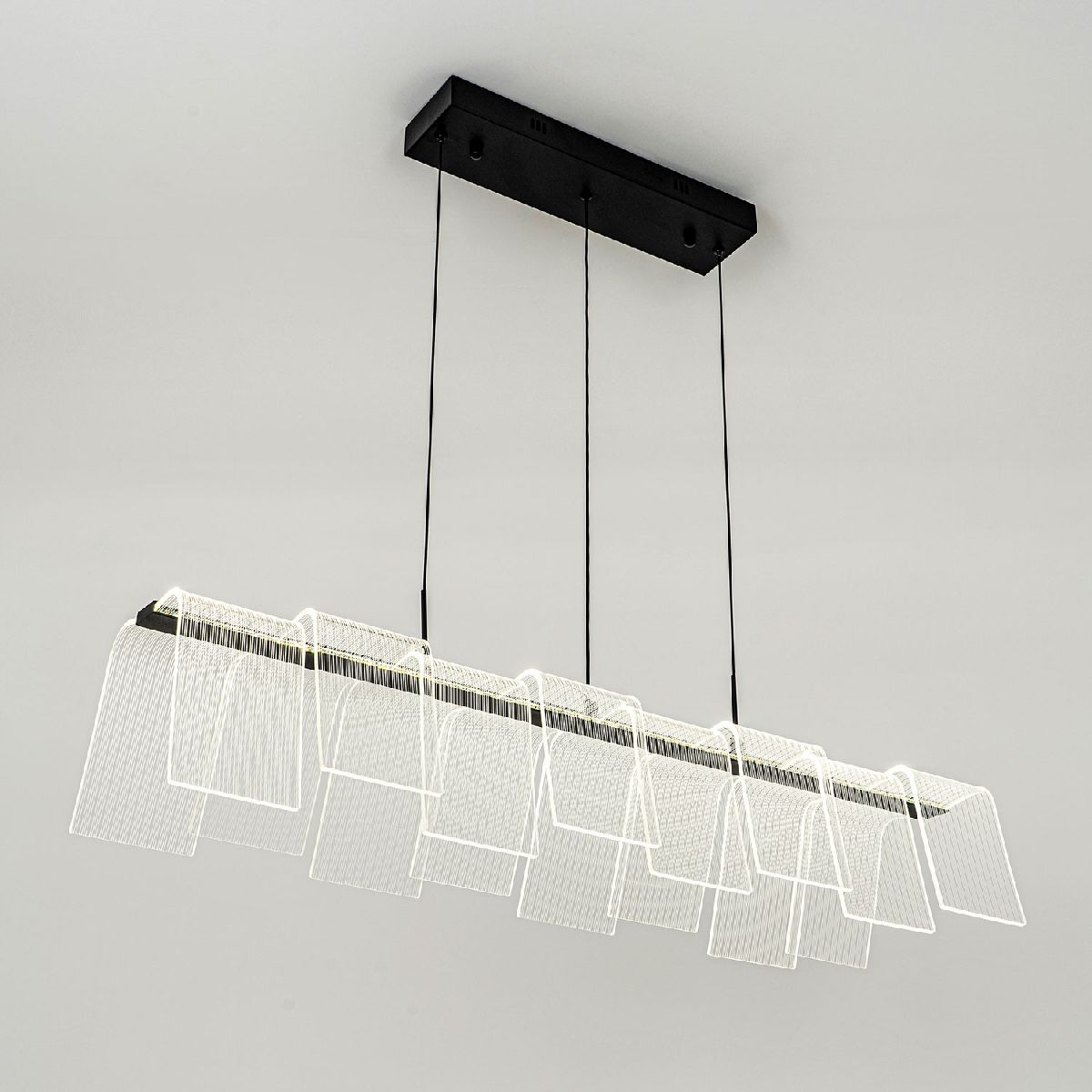 подвесная люстра led4u l7709-970 bk