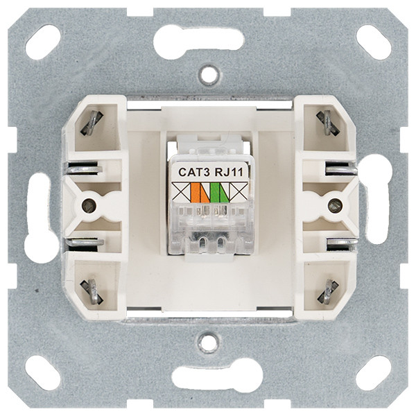 телефонная розетка rj11 с накладкой, цвет тауп jasmart g6101t