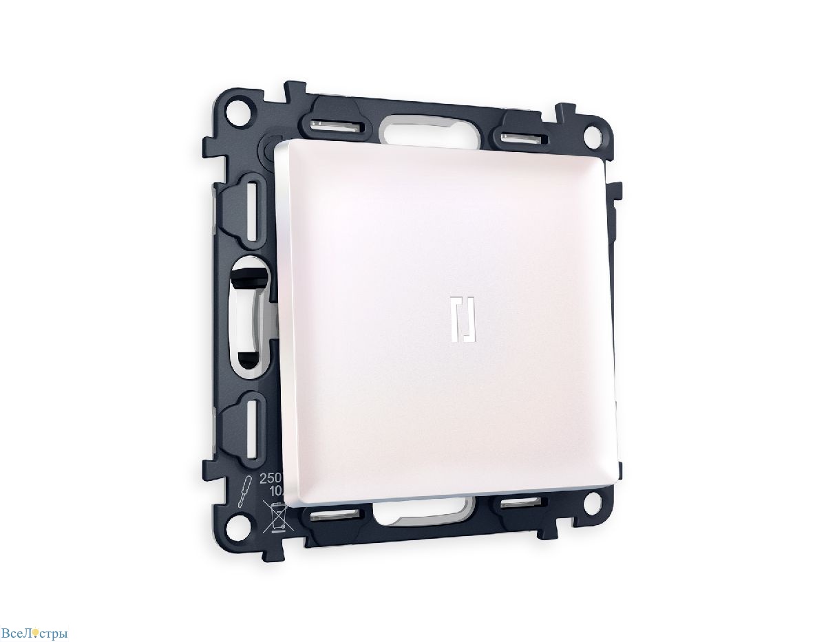 комплект механизма 1-кл проходного выключателя с подсветкой ambrella volt alfa ma202035