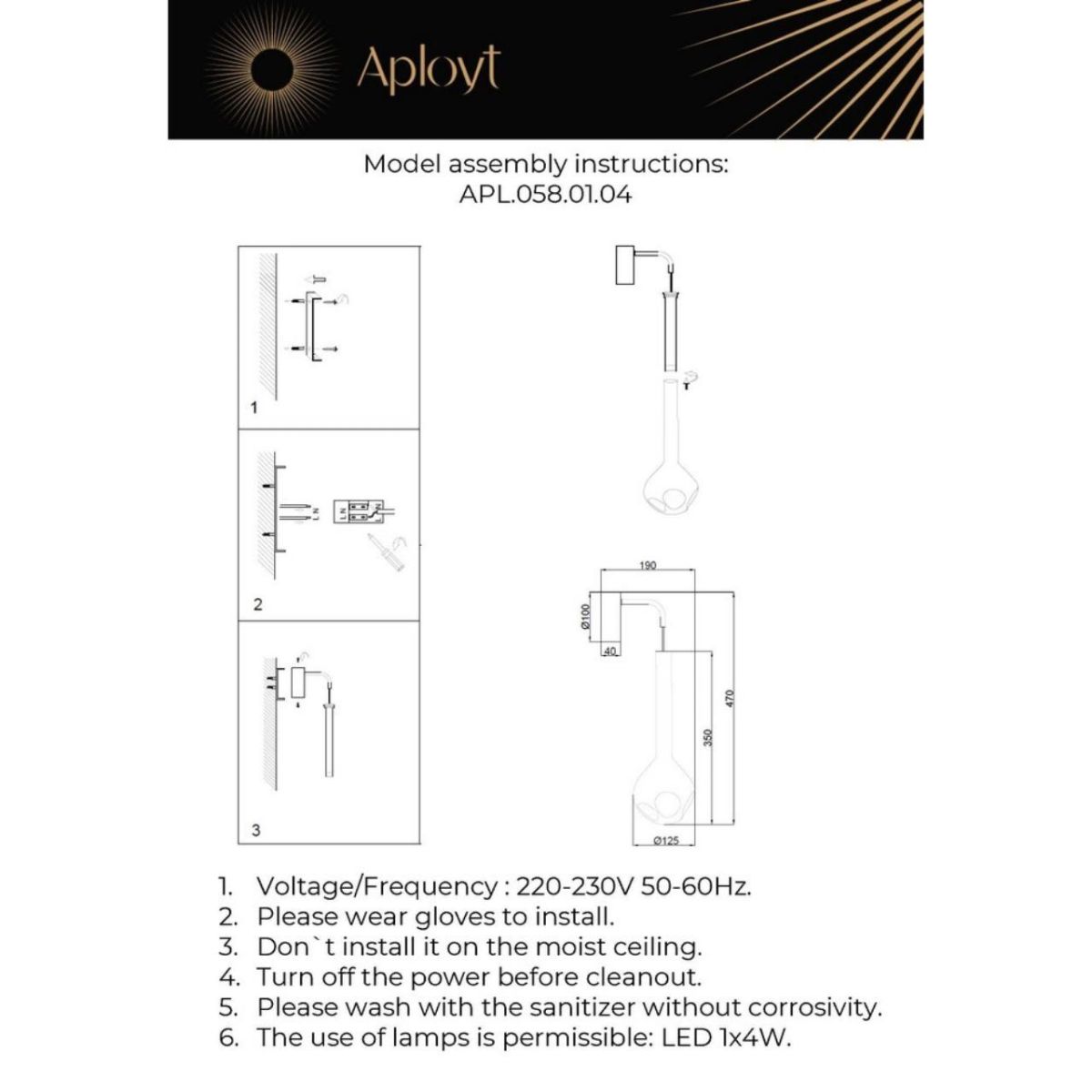 бра aployt wisia apl.058.01.04