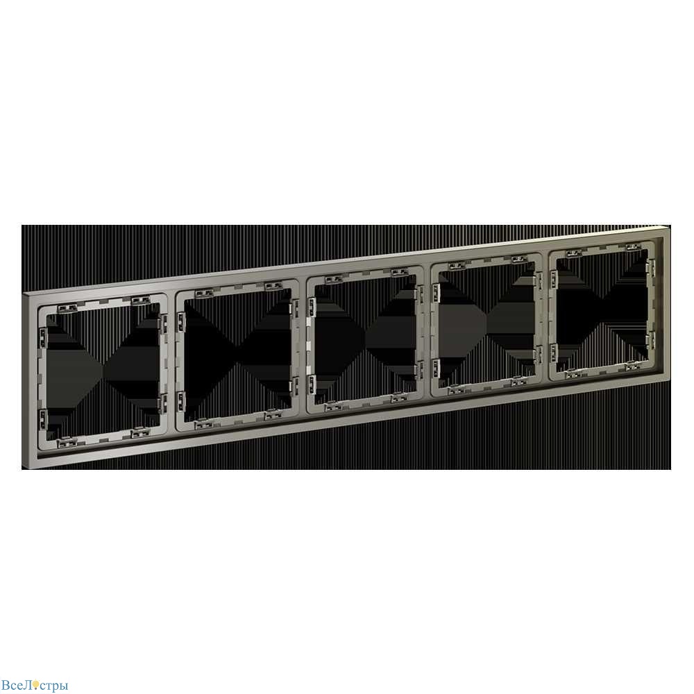 рамка пластиковая voltum s70 на 5 постов, (шелк) vls100504