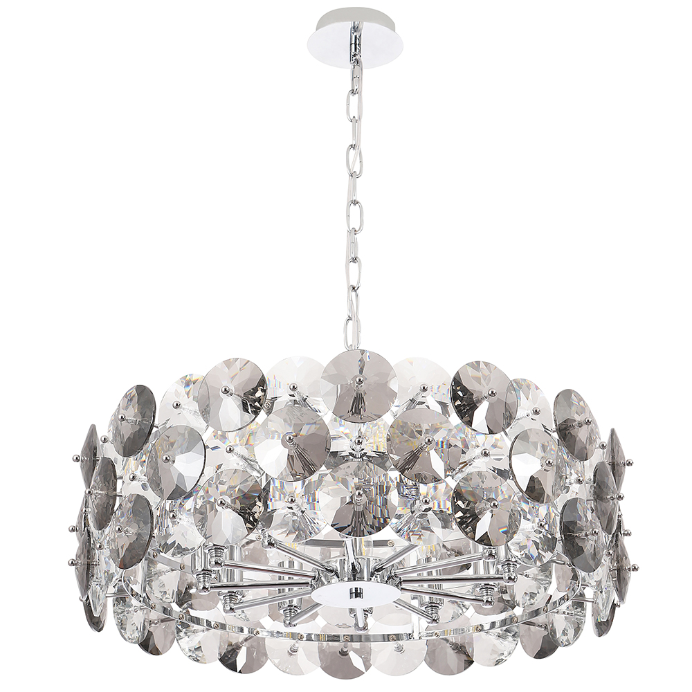 подвесная люстра crystal lux crystal sp12 chrome