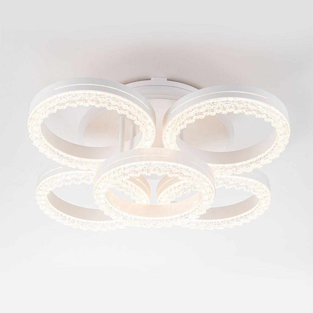 потолочная светодиодная люстра escada albus 10276/5led app