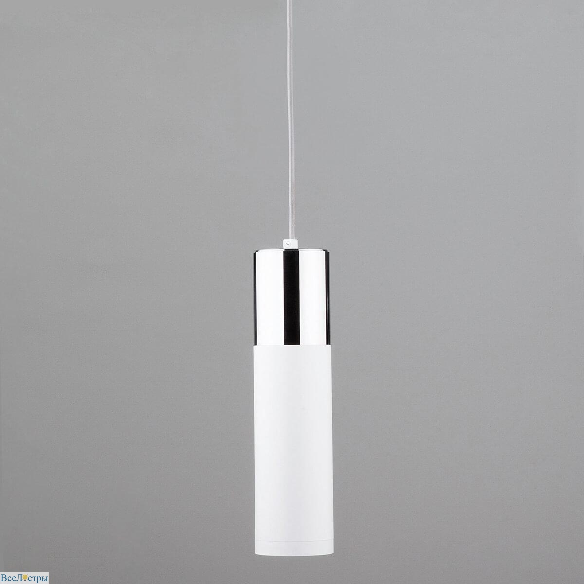 подвесной светильник eurosvet 50135/1 led хром/белый