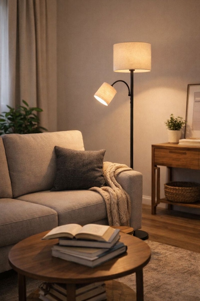 напольный торшер для чтения книг в уютной гостиной.jpg