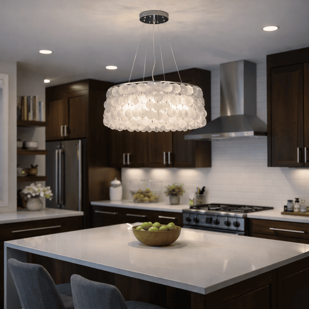 белая люстра над кухонным столом.png
