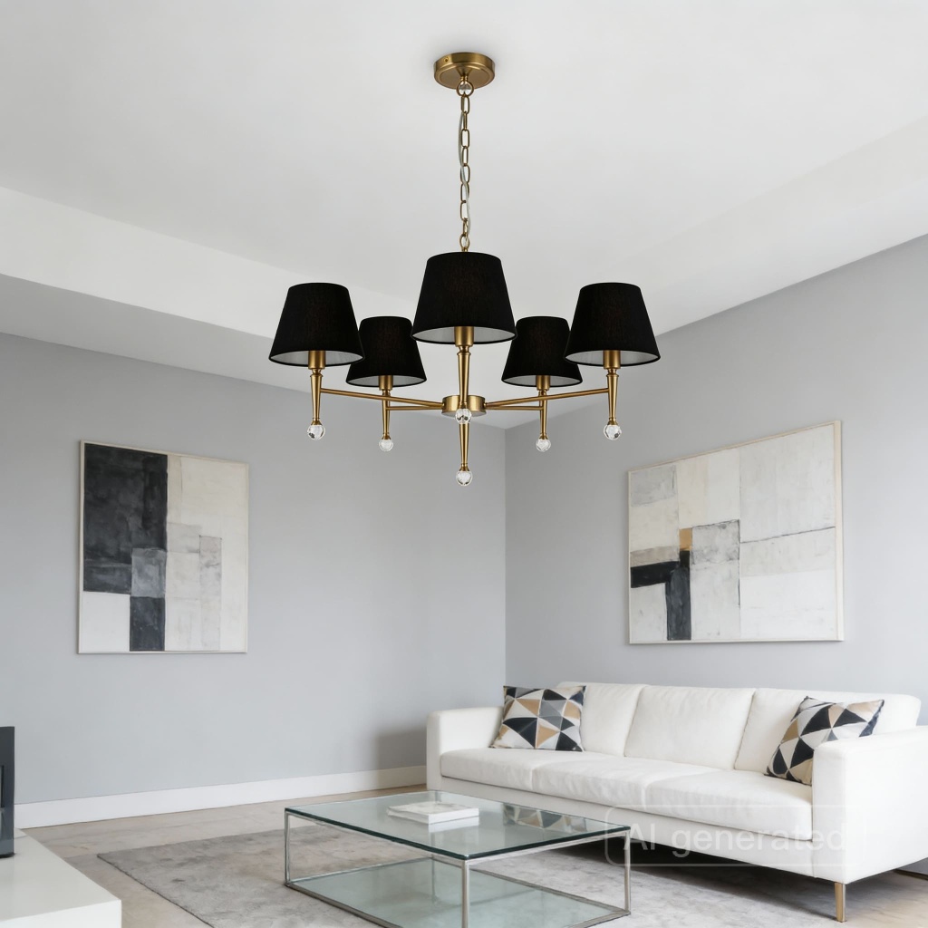 черная люстра с черными плафонами в гостиной.jpg