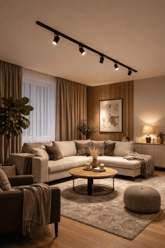 трековое освещение в гостиной.png