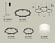 комплект подвесного светильника ambrella light techno ring xr92092210 (a9209x3, c9242, c9238, c9232, n8402)