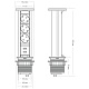 блок розеток 105w (3 секции и 2 usb) mebax 00-00001162