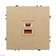 розетка usb a+c 65w, золотой kollinger eclipse ec-024gd