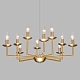 подвесная люстра eurosvet cariso 60150/10 латунь