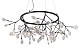 подвесная светодиодная люстра crystal lux evita sp45 d black/transparent