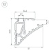 профиль arlight shelf-600-2000 anod (алюминий) 060498