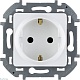 розетка с/з со шторками legrand inspiria 673730