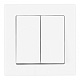 выключатель двухклавишный arte milano set06-1-30-2 white