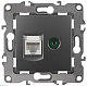 розетка комбинированная rj45+tv эра 12-3110-12 б0027447
