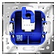 розетка компьютерная встраиваемая voltum s70 rj45 кат.6, (белый глянцевый) vls060101