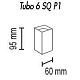 потолочный светильник topdecor tubo6 sq p1 20
