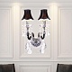 бра lumina deco denica ldw 66249-2 bk