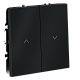 выключатель встраиваемый voltum s70 для жалюзи 10а, (графит) vls020707