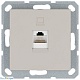 интернет-розетка rj45 с накладкой, цвет тауп jasmart g6105t
