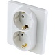 розетка двойная с/з legrand inspiria 673750