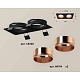 комплект встраиваемого светильника ambrella light techno spot xc6526005 sbk/ppg черный песок/золото розовое полированное (c6526, n6114)
