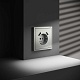 розетка встраиваемая voltum s70 с заземлением и защитными шторками, 16а, с usb, a+a, (сталь) vls040405